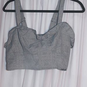 Black & White Stripped Crop Tank